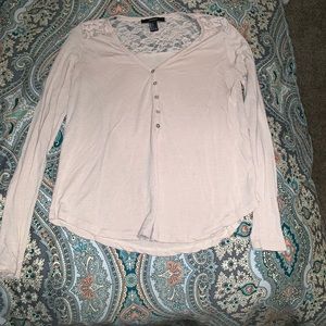 Forever 21 Button Up Tan Top